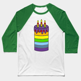 Happy Birthday Cake - Cute Food Art Baseball T-Shirt